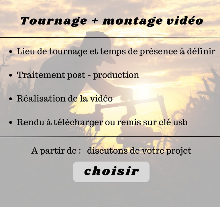 tarif vidéo
