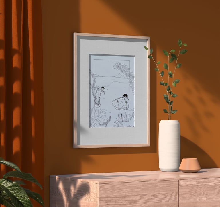 a vase with a plant in it and a vase with a plant in it