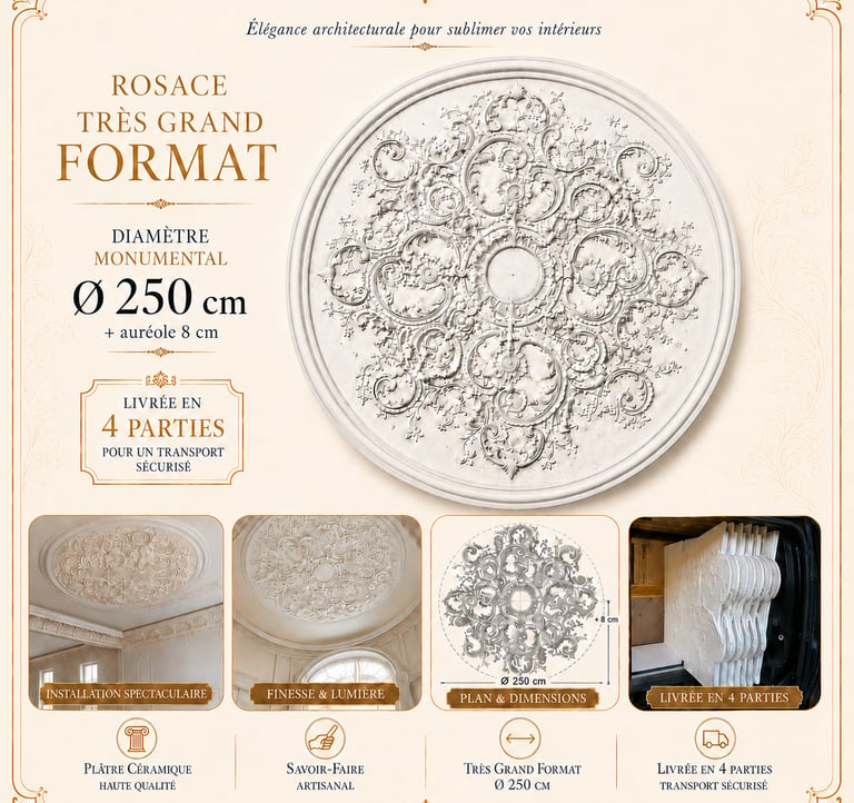 Rosace 250 cm + 8 cm