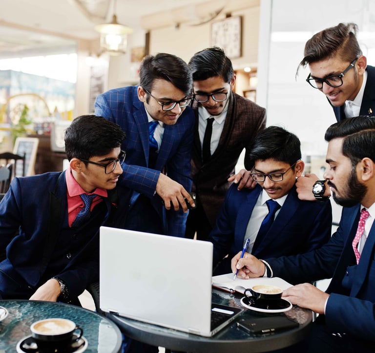 Team discussing business strategy