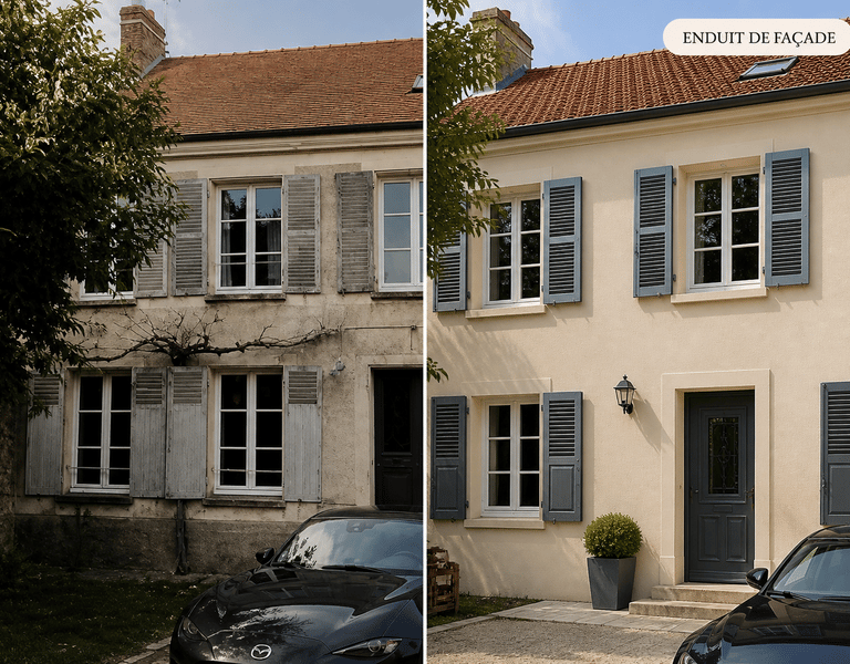 Avant / après ravalement de façade : résultat spectaculaire