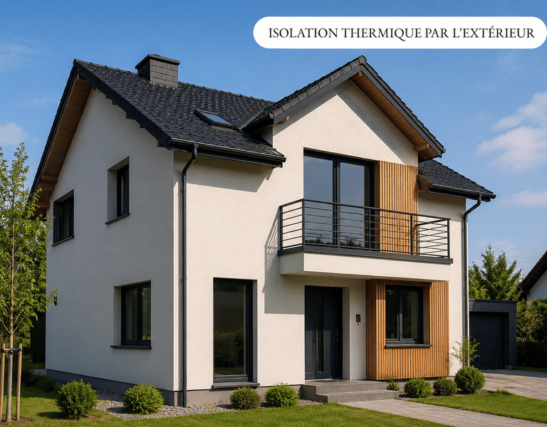 Isolation thermique par l’extérieur d’une maison moderne | SAN BAT