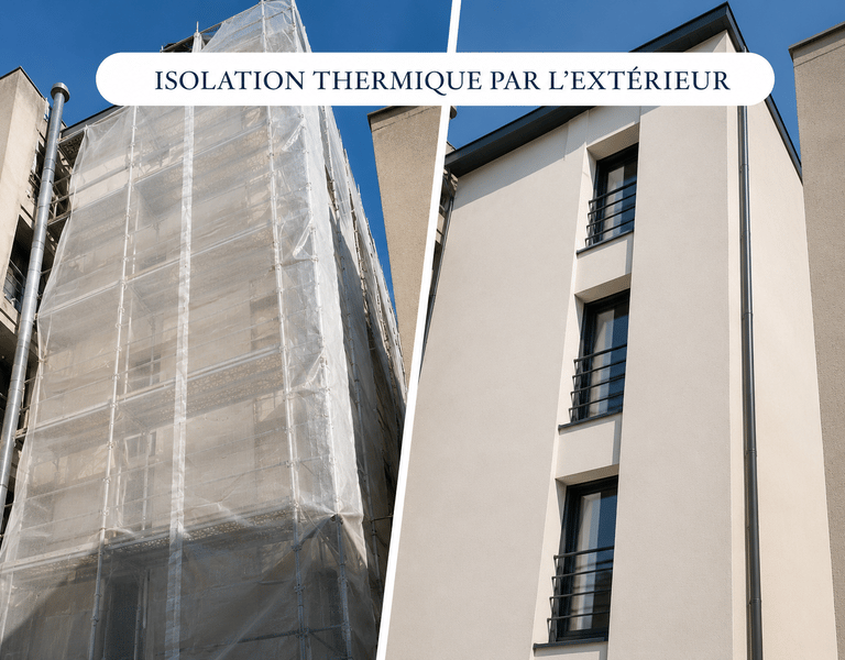 Isolation thermique extérieure avant / après rénovation