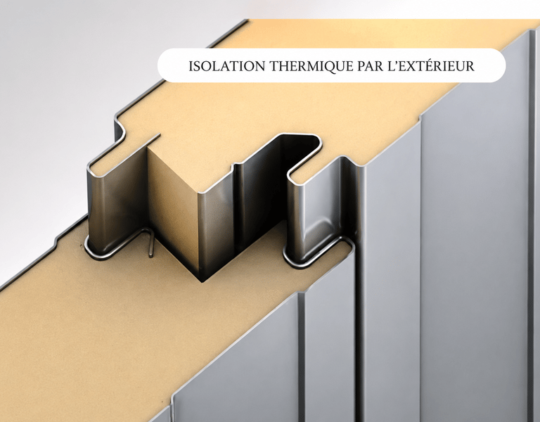 Panneau isolant extérieur avec finition moderne
