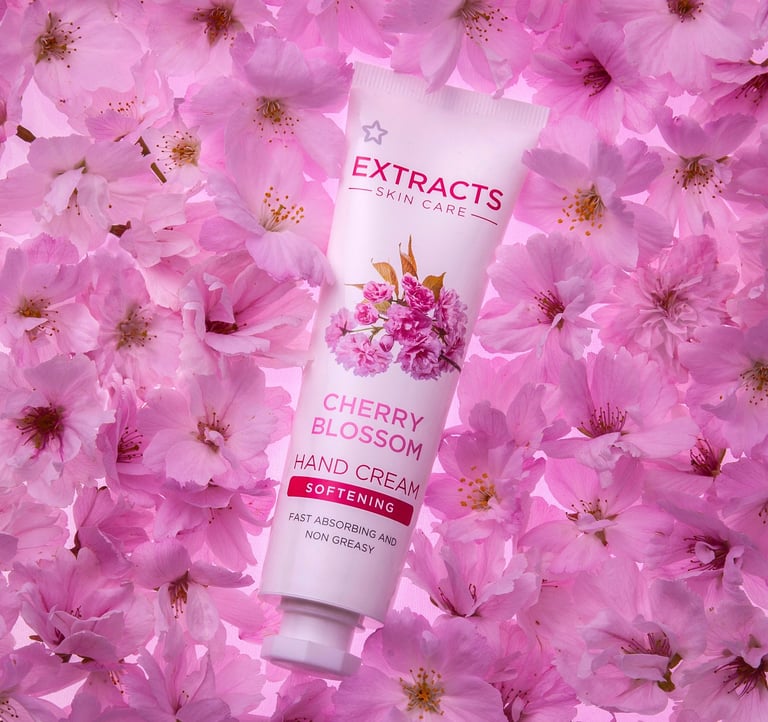 Cherry Blossom Moisturiser on Cherry Blossom Petals