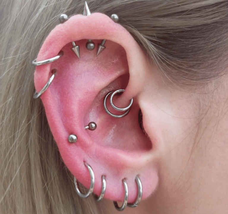 piercing oreille helix daith lobe pau