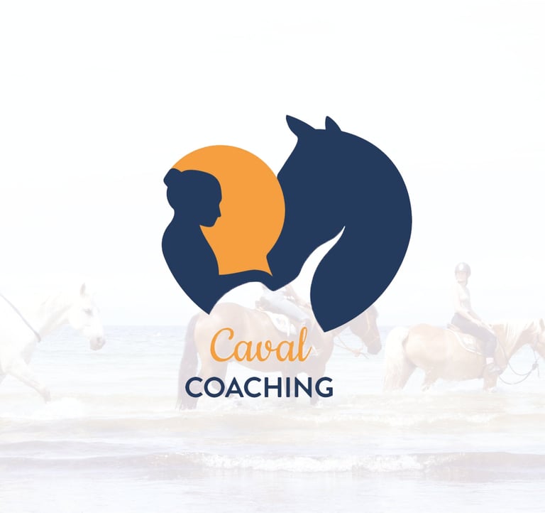 Photo avec logo et chevaux