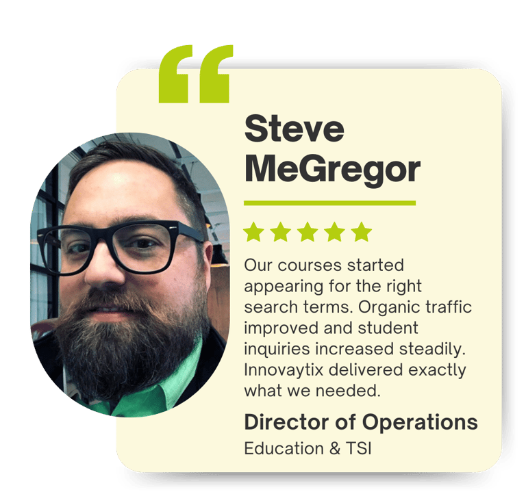 Education and TSI partner logo for digital marketing clients