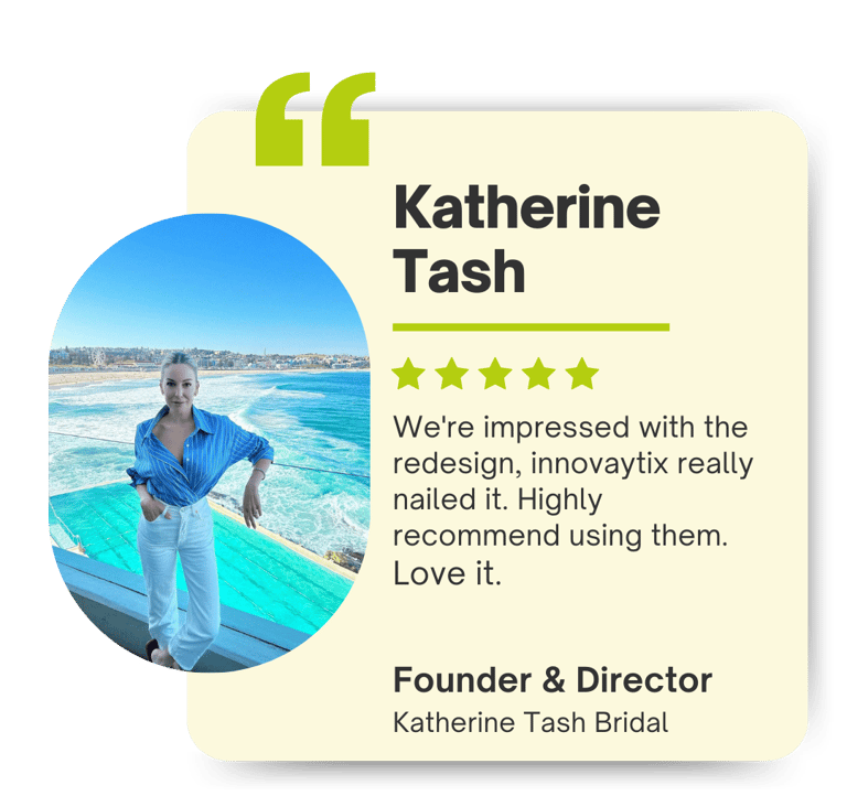 Katherine Tash Bridal partner logo for Innovaytix web design