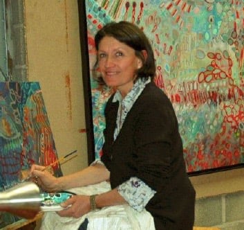 Annick ZIMMERMANN dans son atelier