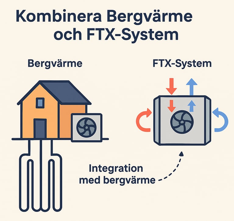 Kombinera Bergvärme och FTX-system