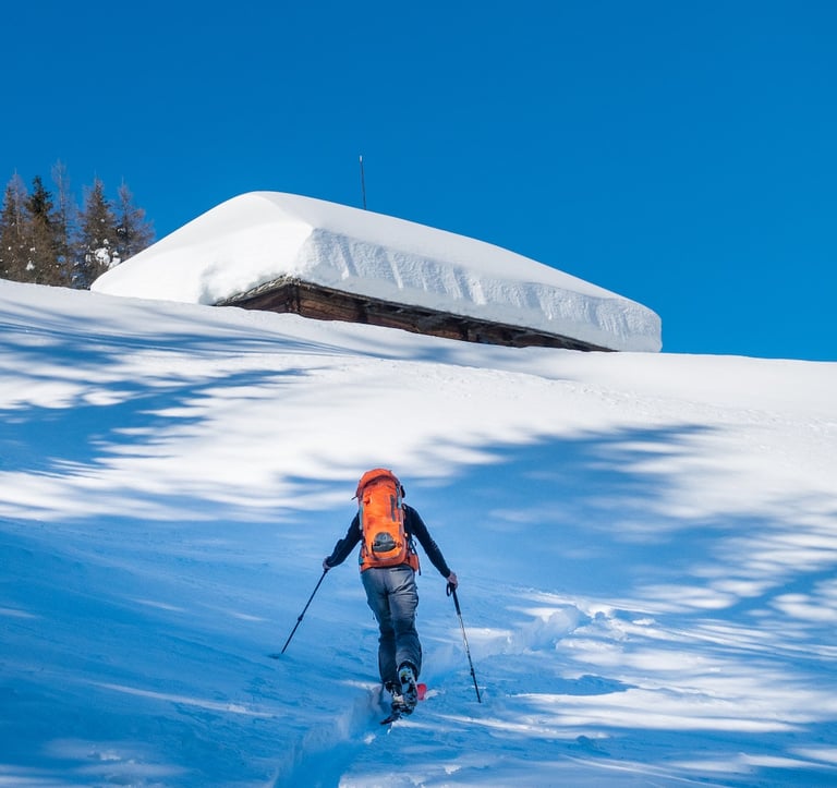 Polana Suche, Skitour, zima w Szczyrku, ski-touring