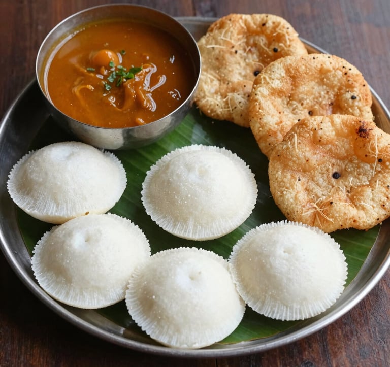 Healthy fruit smoothie bowls in coconut shells served with sesame seed burgers and fresh juices.
