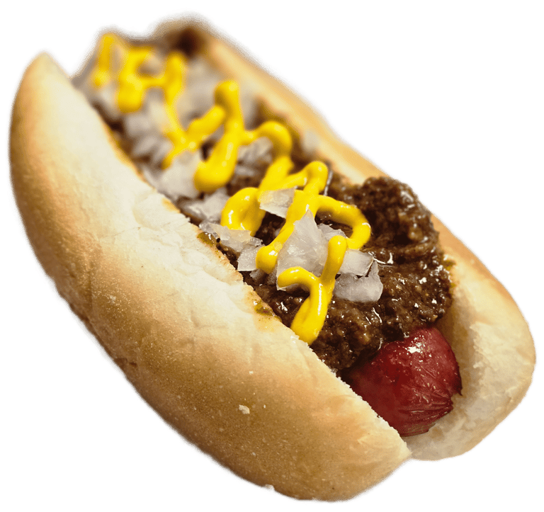 Chilidog all-beef hotdog with Filly chili sauce, at HeckYA Youngstown Ohio