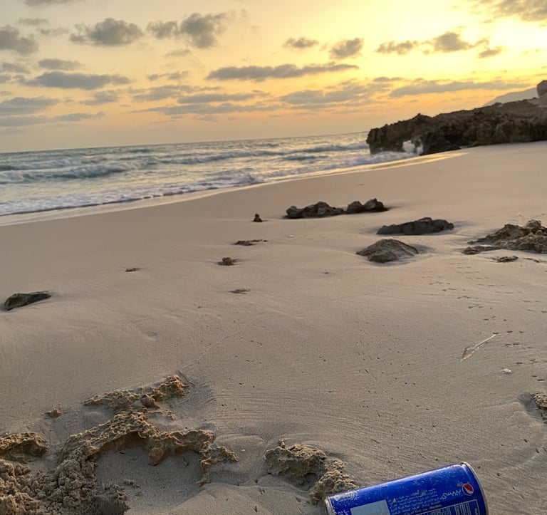 Socotra island tour trash on beach