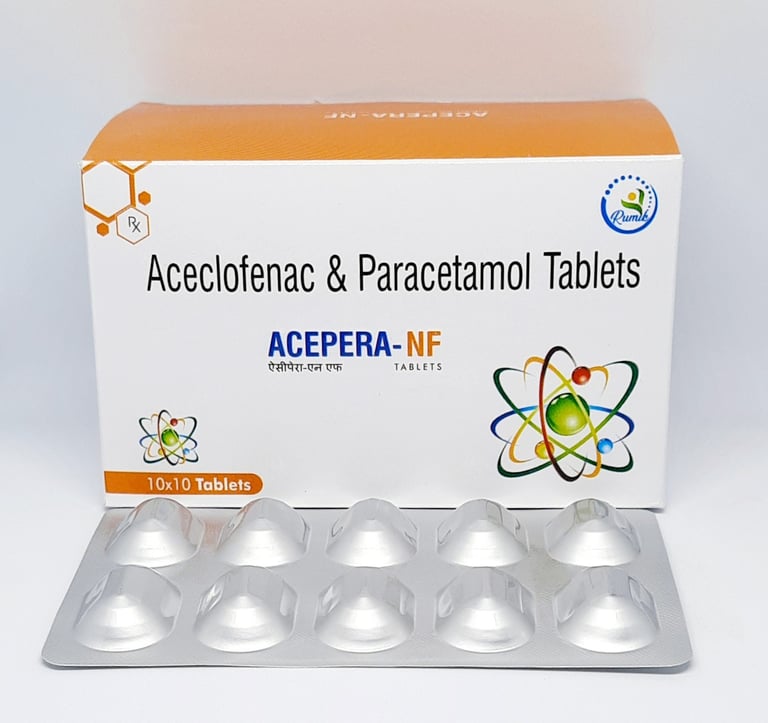 Acepera-NF | Aceclofenac 100mg, Paracetamol 325mg Tablet