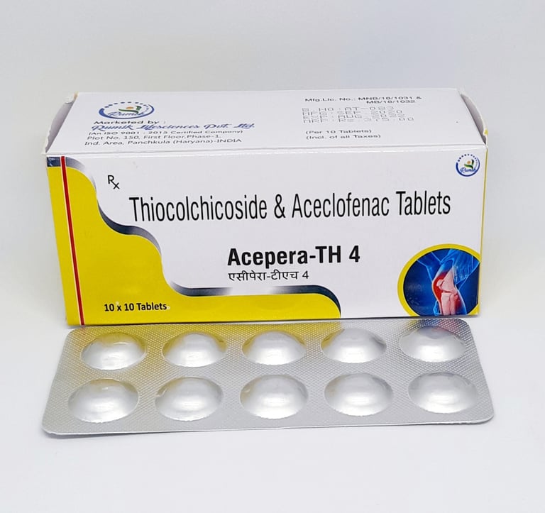 Acepera-TH | Aceclofenac 100mg, Thicolchicoside 4mg Tablet