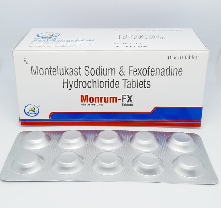 Monrum-FX | Montelukast Sodium 10mg and Fexofenadine 120mg Tablet