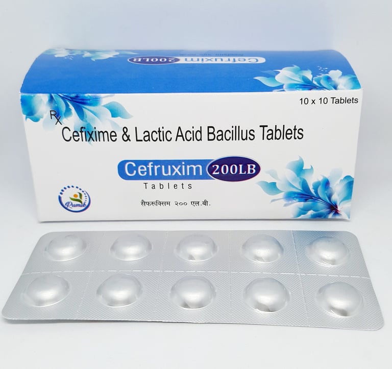 Cefruxim-200 | Cefixime 200mg & Lactic acid bacillus Tablet