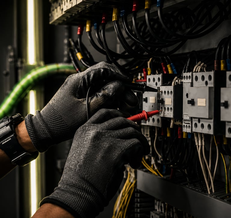 Licensed electrician installing panel in Kansas City, lees summit, Overland Park, Blue Springs