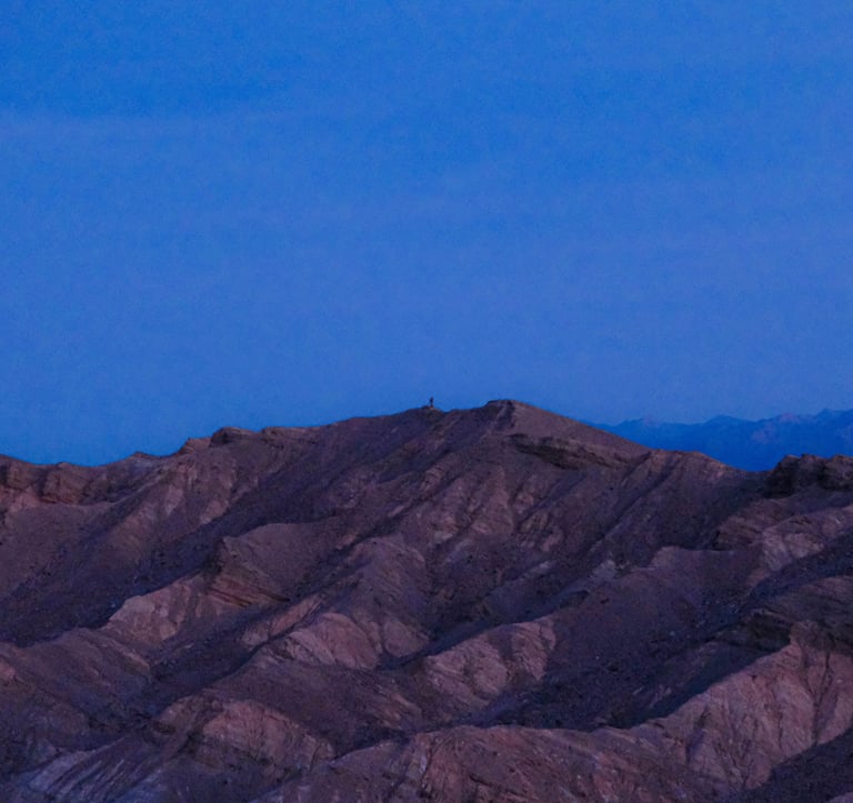 Sunrise over Zabriskie Point, Red Canyons of Death Valley