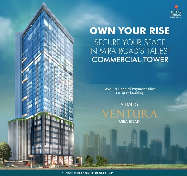 CONTACT VIHANG VENTURA MIRA ROAD EAST, COMMERCIAL PROJECT IN MIRA ROAD EAST, VIHANG COMMERCIAL, INVESTMENT IN MIRA ROAD EAST