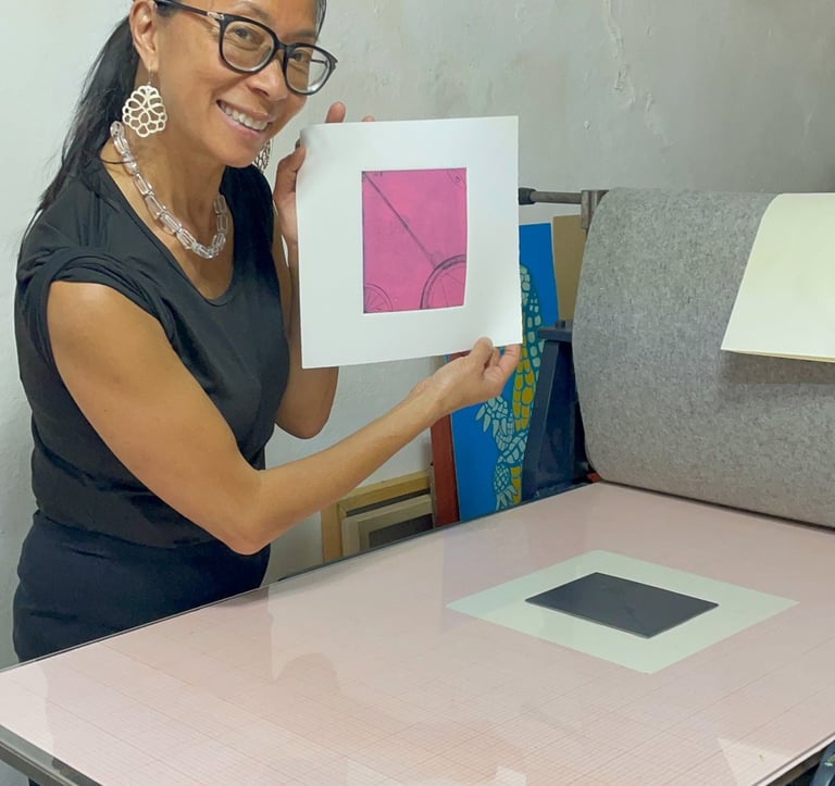 Grabado Class end project from a Vibrant Spanish Student at Enrique Gijón studio