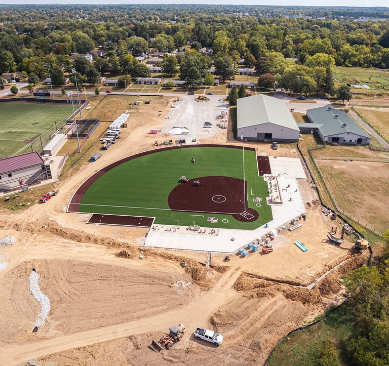 Ellie Bewley softball stadium construction