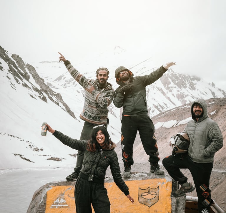 Conquering highest motorable road in the world
