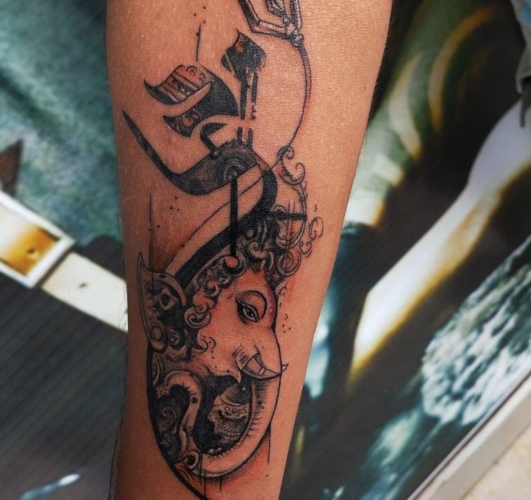 Ganesha Tattoos-Tattoo Baba- Best Tattoo Studio In Jaipur