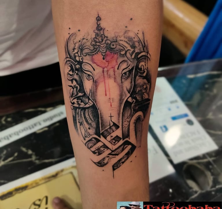 Ganesha Tattoos-Tattoo Baba- Best Tattoo Studio In Jaipur