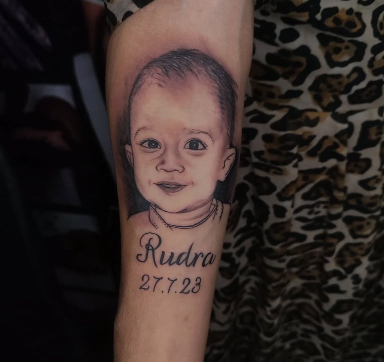 Portrait tattoo-tattoo baba-Best Tattoo Studio In Jaipur