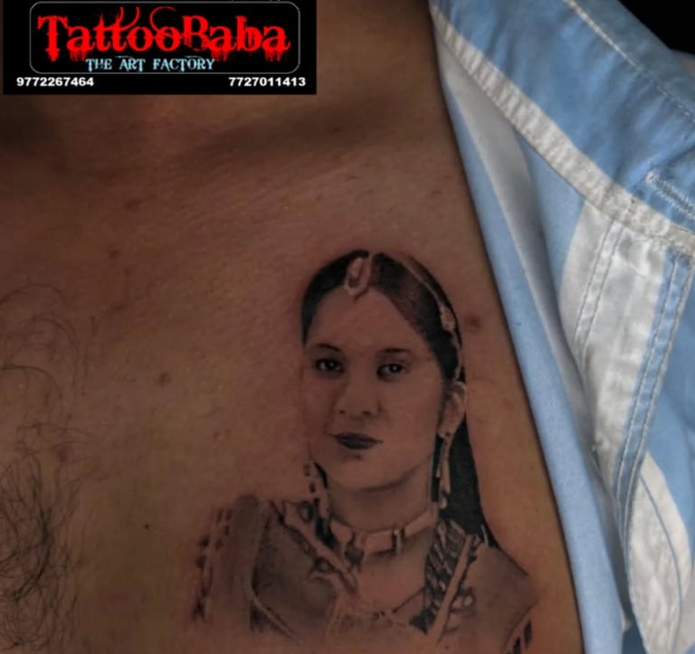 Portrait tattoo-tattoo baba-Best Tattoo Studio In Jaipur