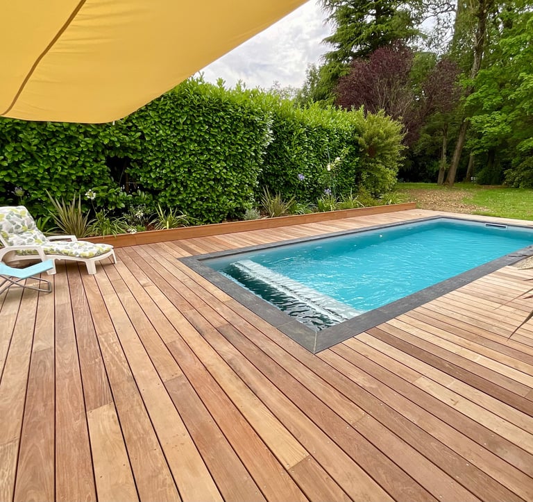 Création piscine, terrasse bois,  Pontault Combault 77