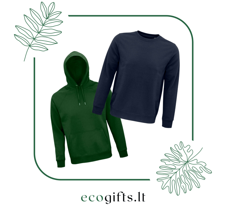 Tvarūs džemperiai, marškinėliai, aksesuarai su įmonės atributika | ecogifts.lt