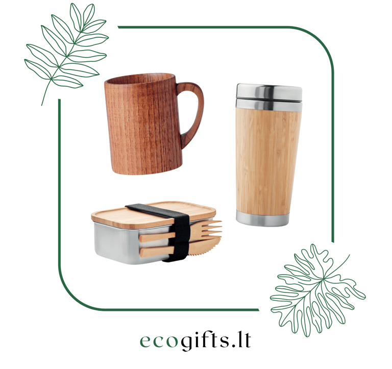 Tvarios gertuvės, daugkartiniai puodeliai, termosai, įrankiai su įmonės atributika  | ecogifts.lt