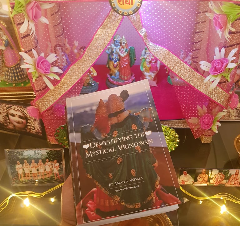 Offering Demsytifying The Mystical Vrindavan Book to our Divine Couple