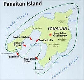 Panaitan Surf Map