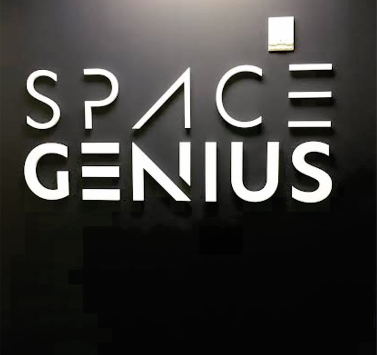 Pin mounted acrylic letters