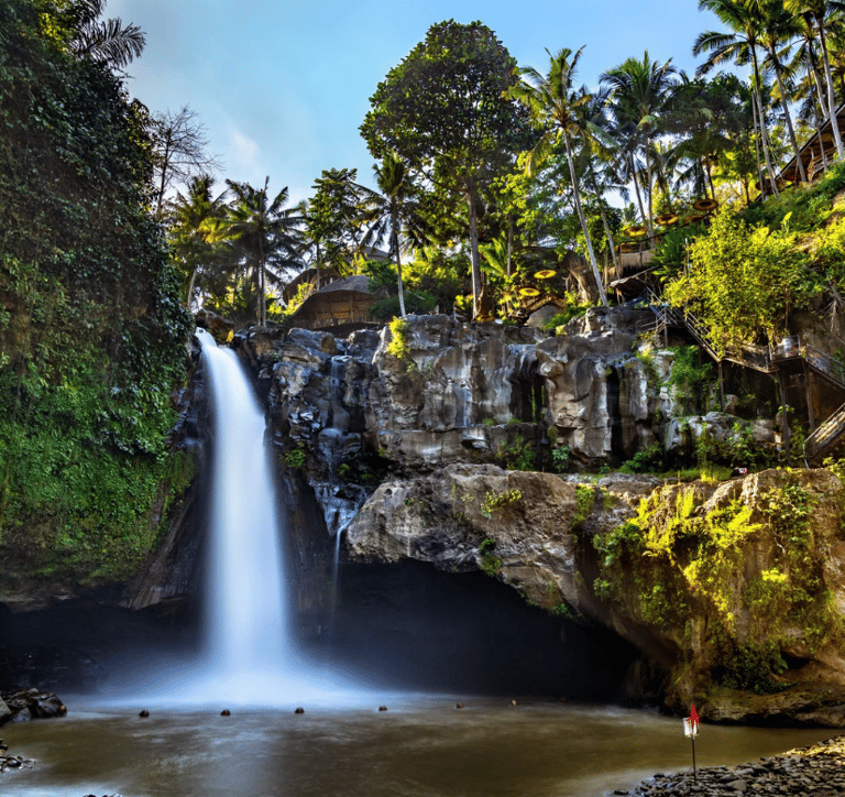 Scenic waterfall in Ubud, Bali — a source of inspiration Vision Immo Bali’s tropical villa design