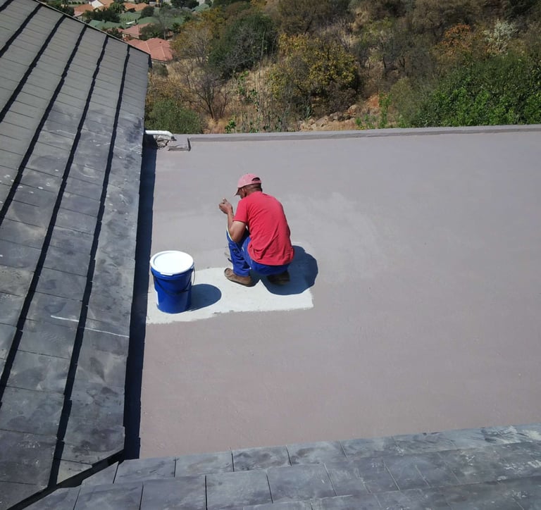 Flat roof slab waterproofing, Rustenburg