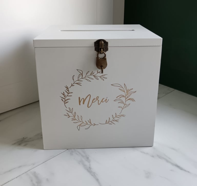 urne en bois "merci"