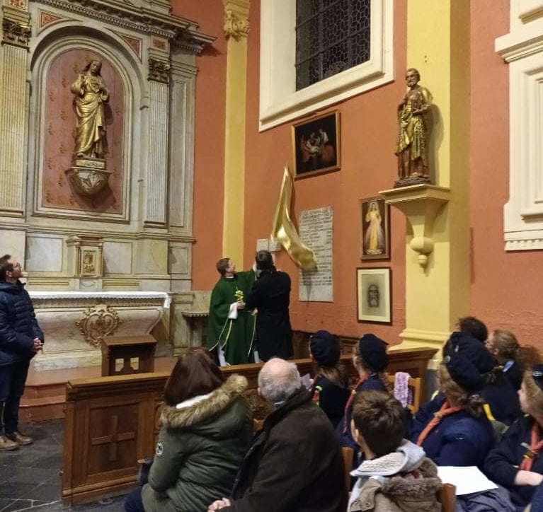 Dévoilement du tableau à l'Église de Cysoing