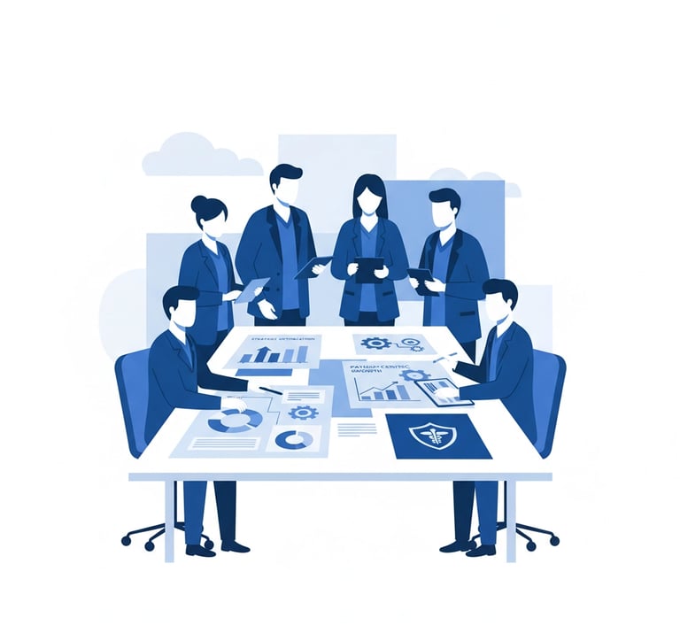 Financial charts and graphs showing business valuation metrics and succession planning ROI