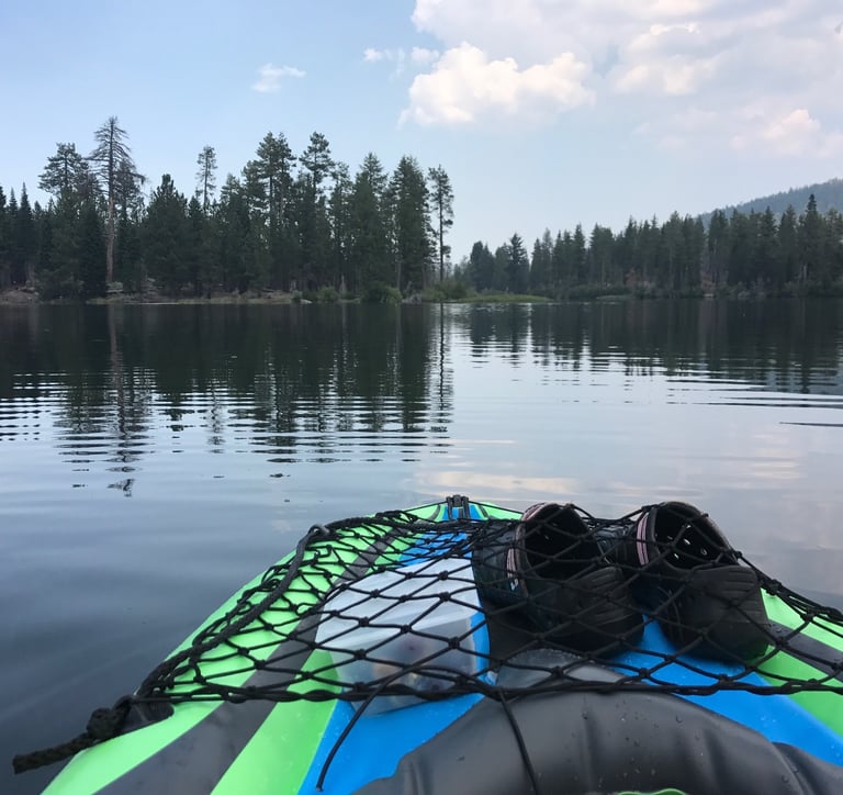 Shannon Falk was the one paddling away from Bill and Patricia Willitts