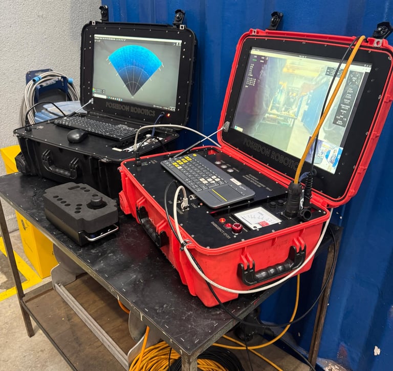 controles rov subacuático