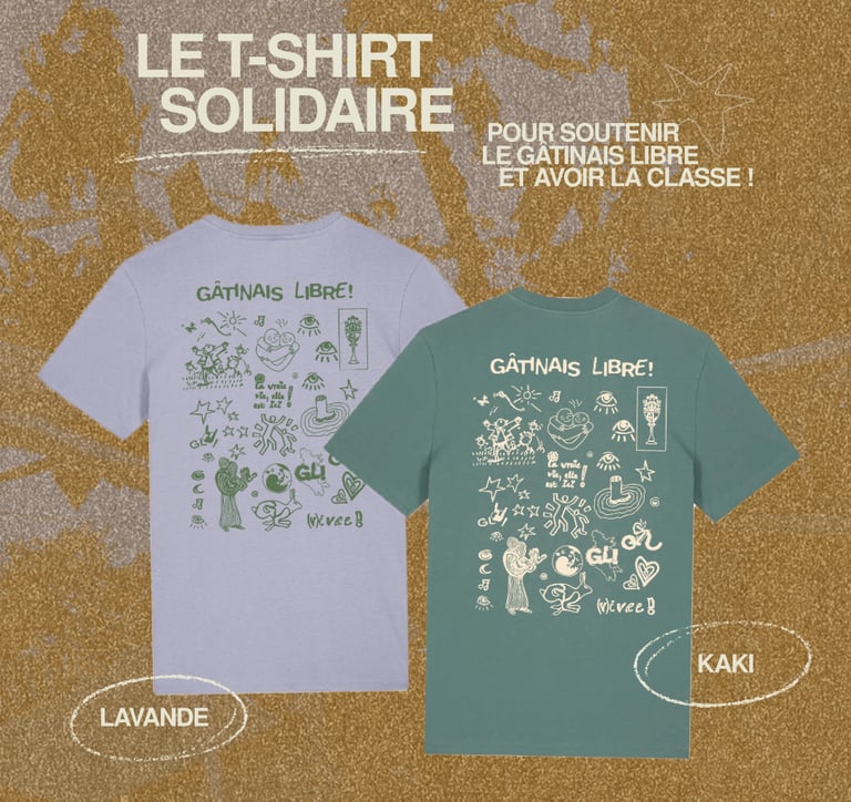 a t - shirt with a graphic Gatinais Libre