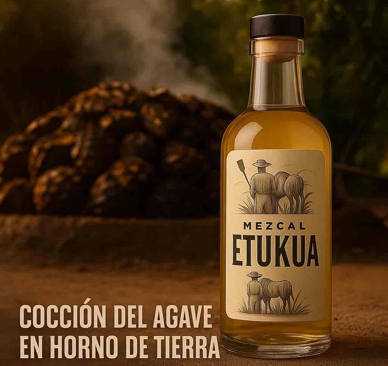  Horno de tierra tradicional para cocción de piñas de agave