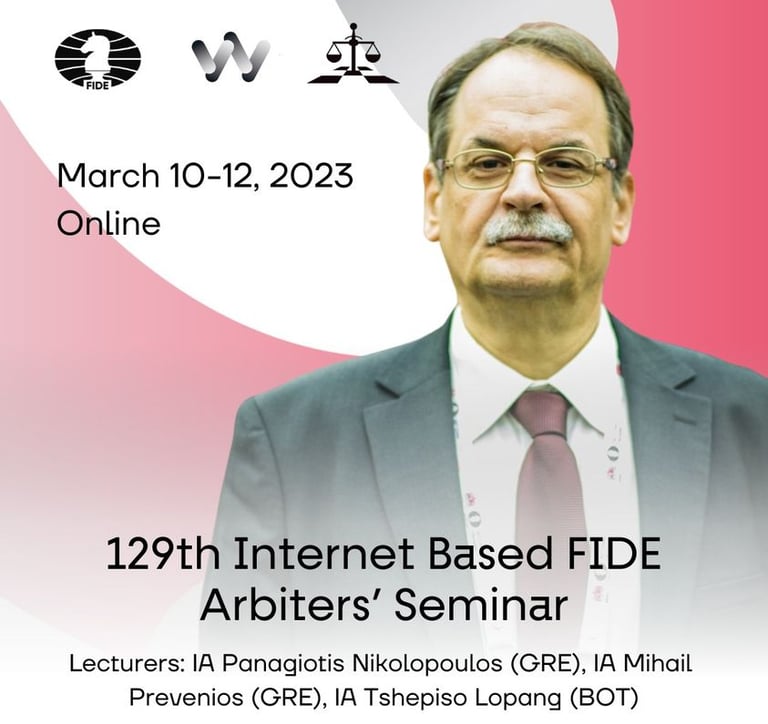 129th Internet Based FIDE Arbiter's Seminar. FIDE Commission for Women's Chess