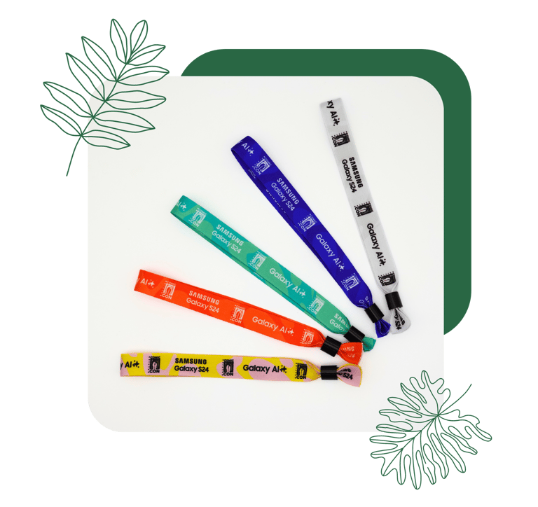 Tvarios renginių ir festivalių apyrankės, kaklajuostės | ecogifts.lt